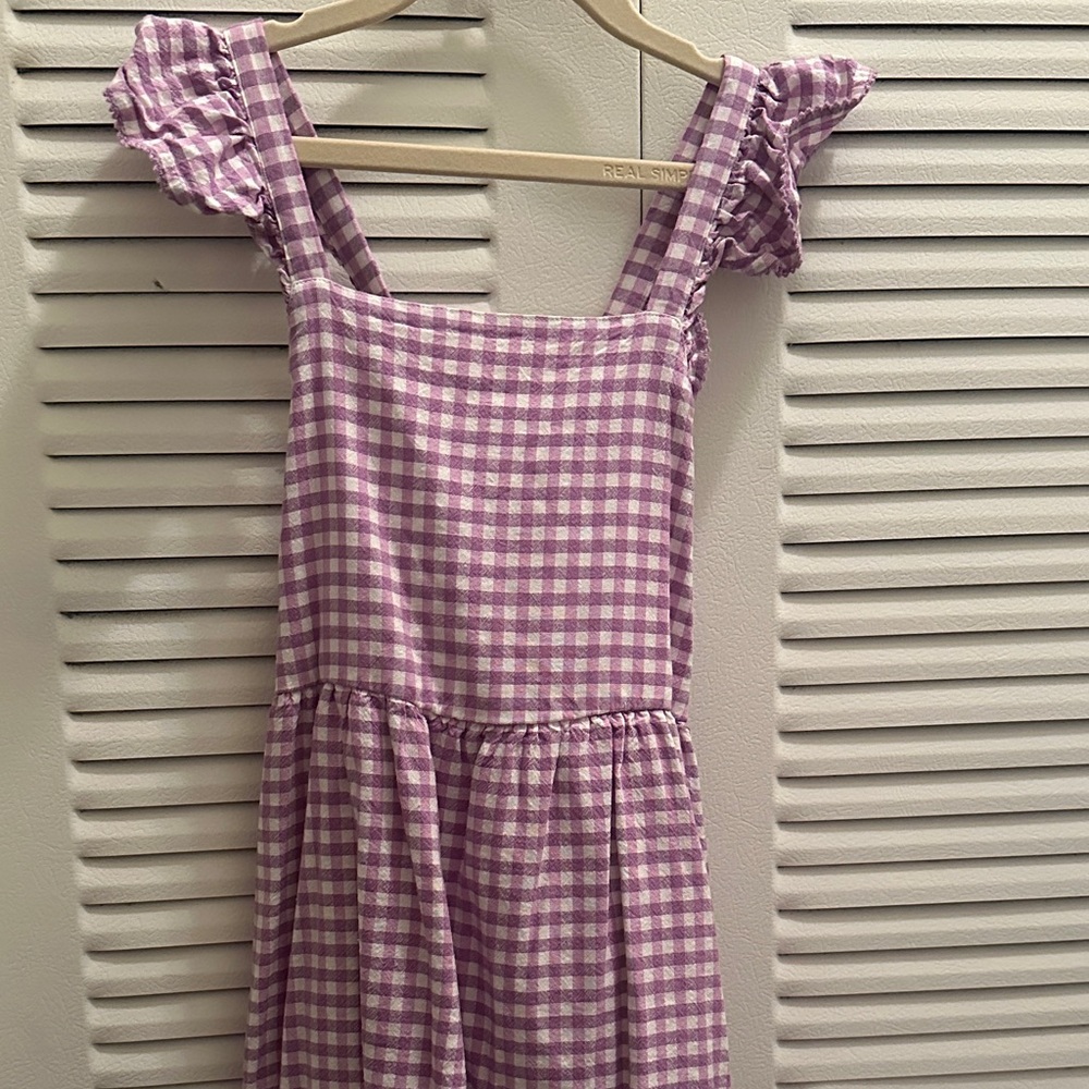 Cat & Jack Purple Gingham Kids Dress